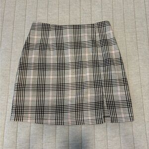 Plaid Black and Pink Women's Skirt